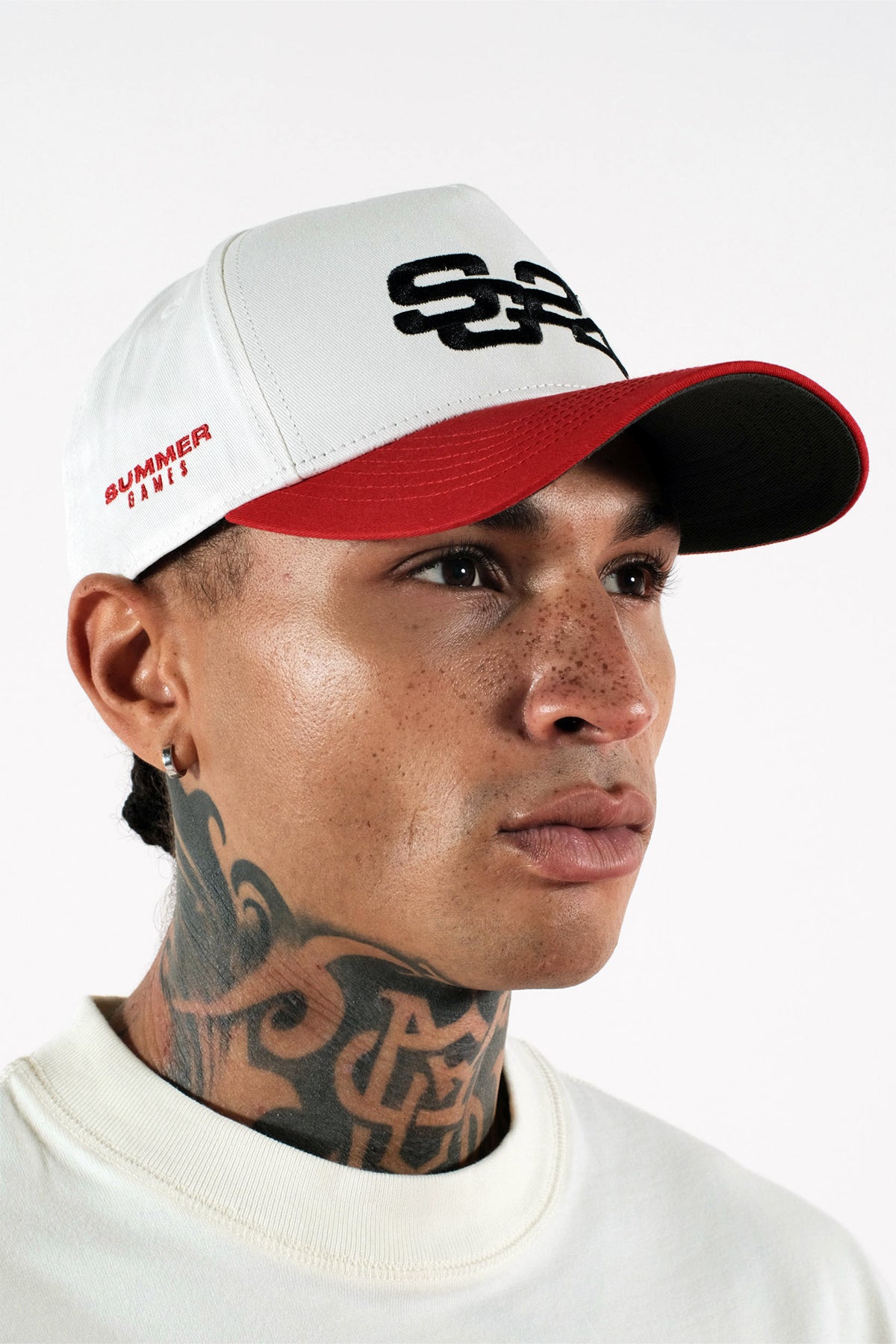 SG24 ADJUSTABLE BASEBALL CAP - CANNOLI CREAM & SCEPTRE RED