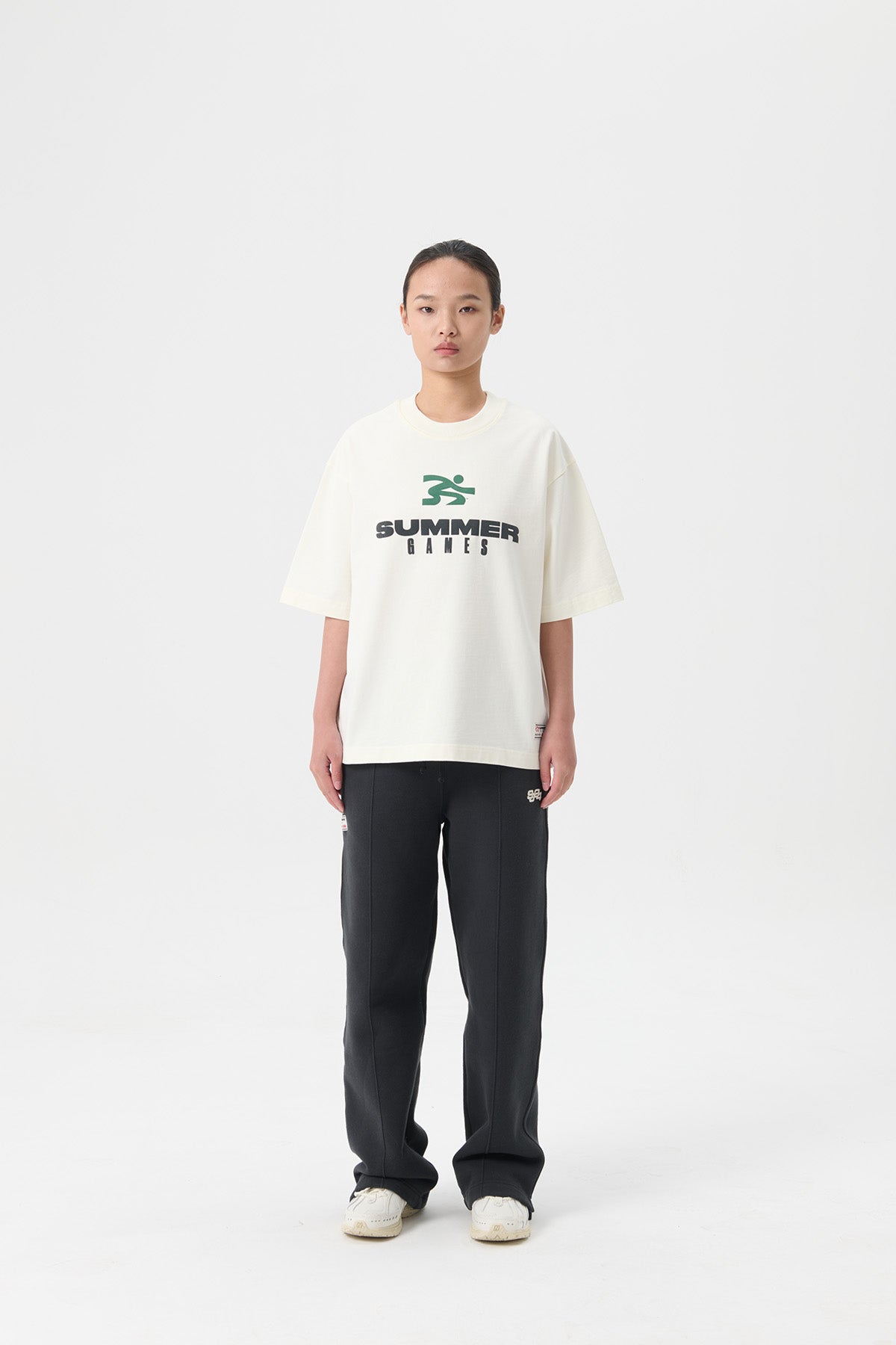 STACK LOGO ICON TEE - CANNOLI CREAM