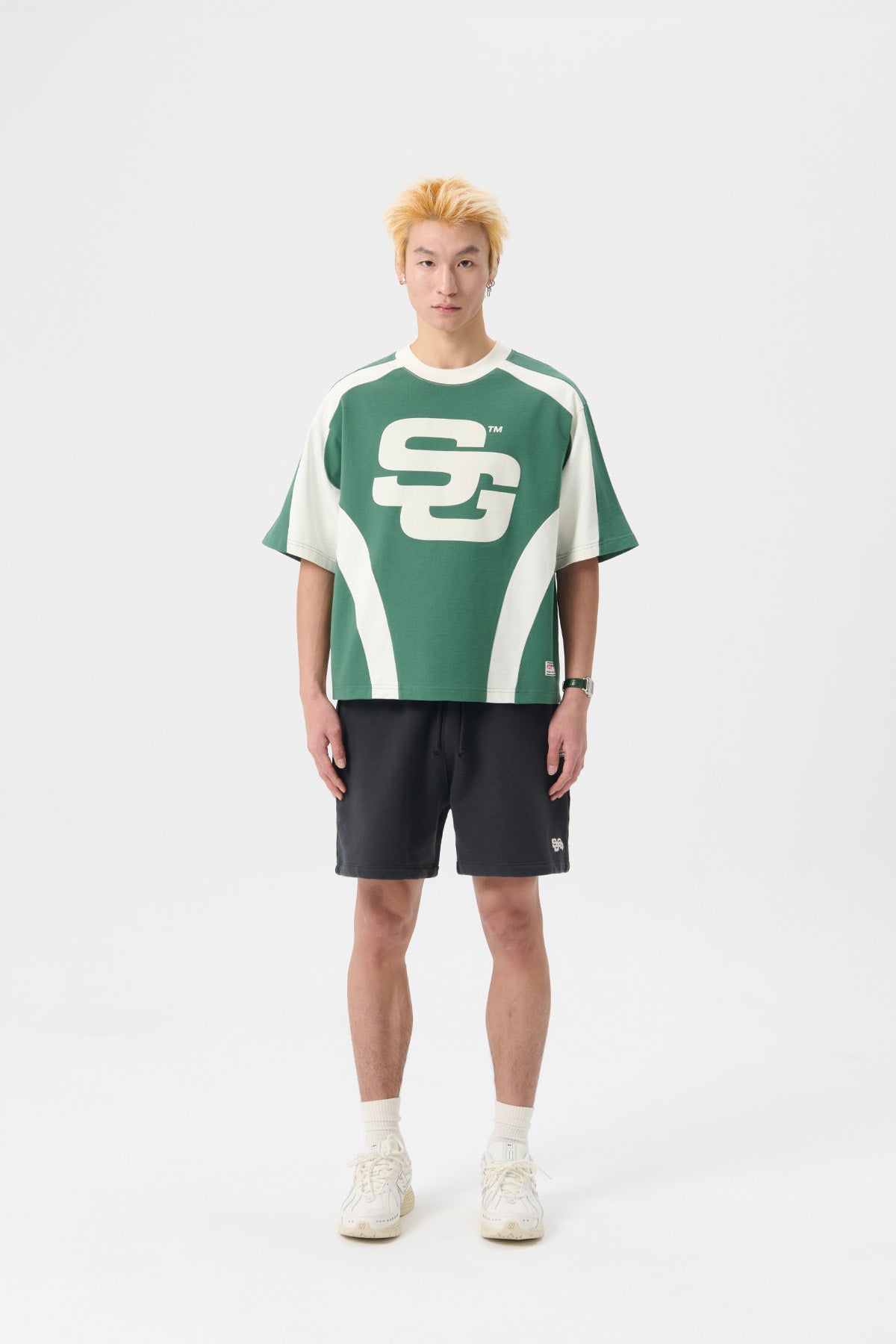 SG24 PANELED TEE - HUNTER GREEN