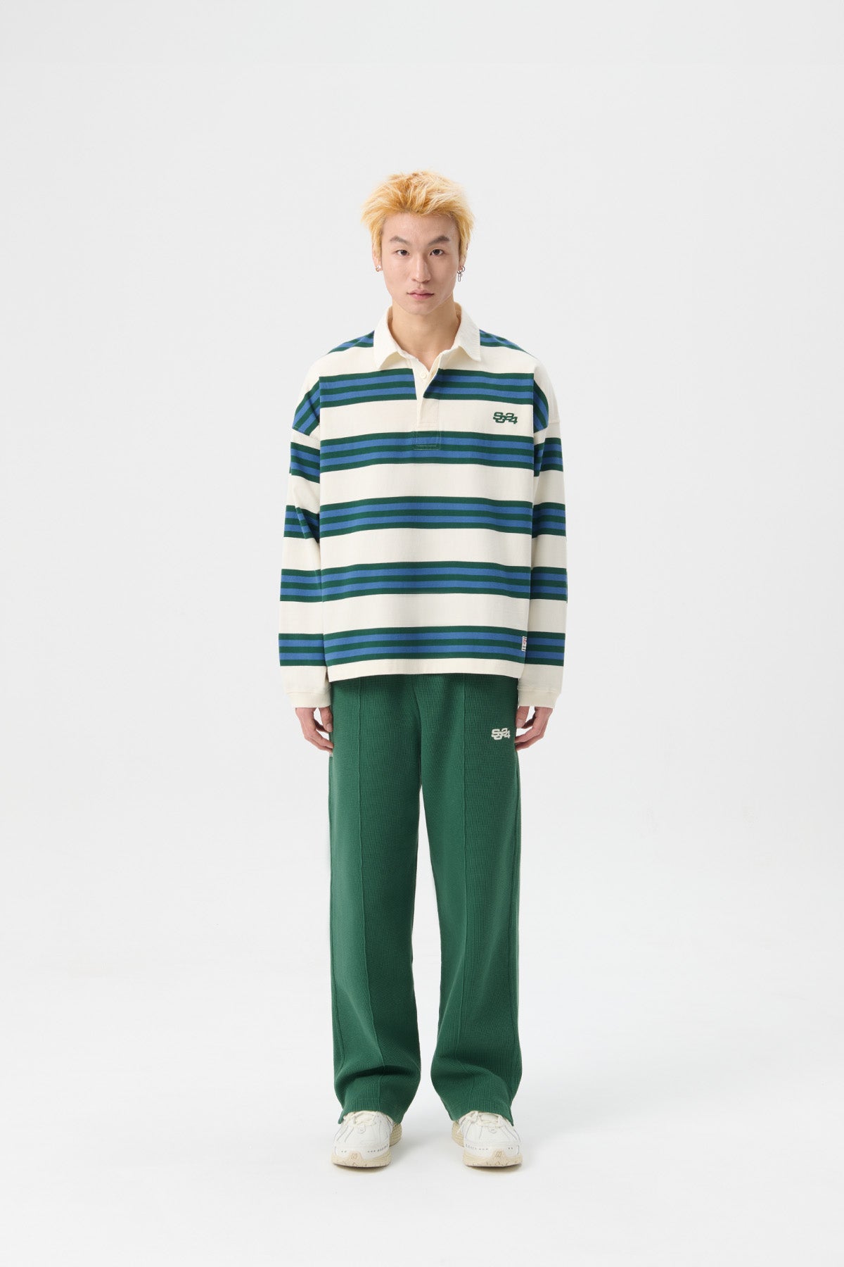 MARINE STRIPE LS RUGBY POLO - MULTI