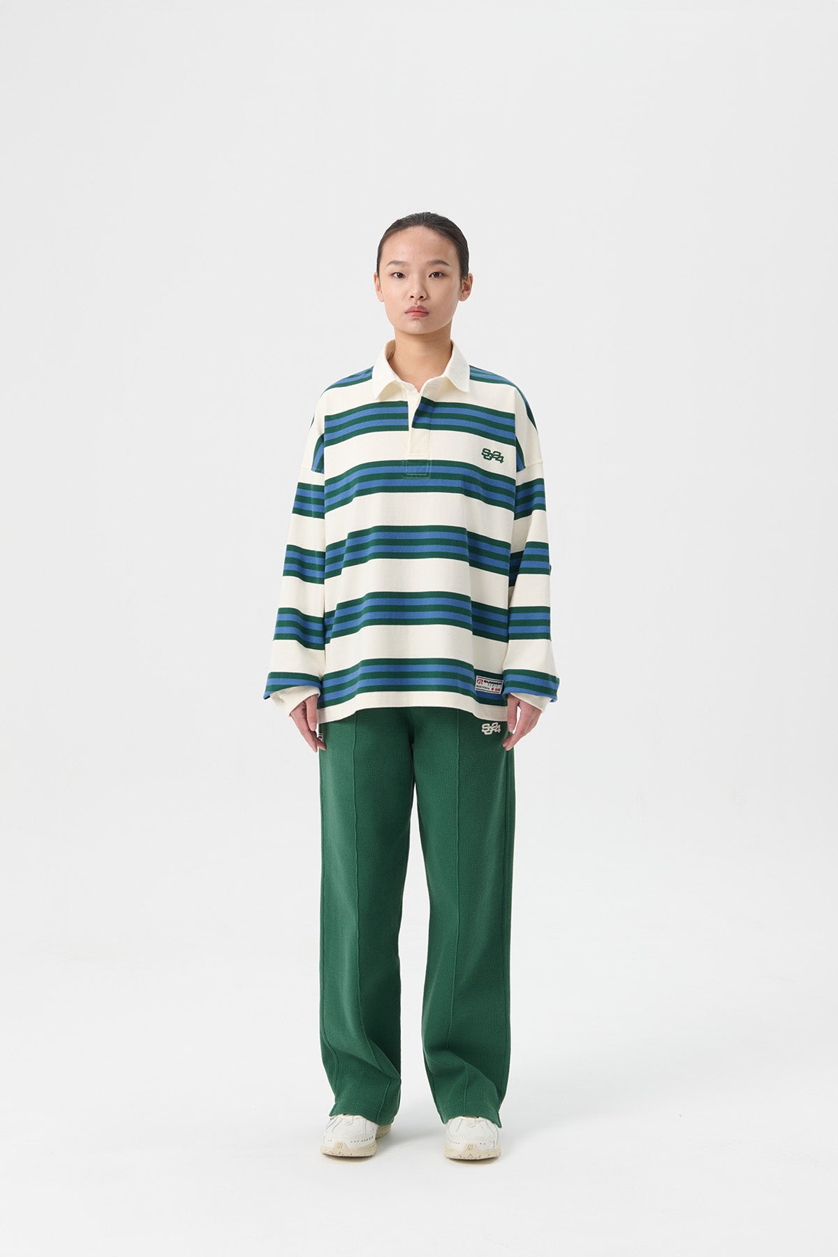 MARINE STRIPE LS RUGBY POLO - MULTI