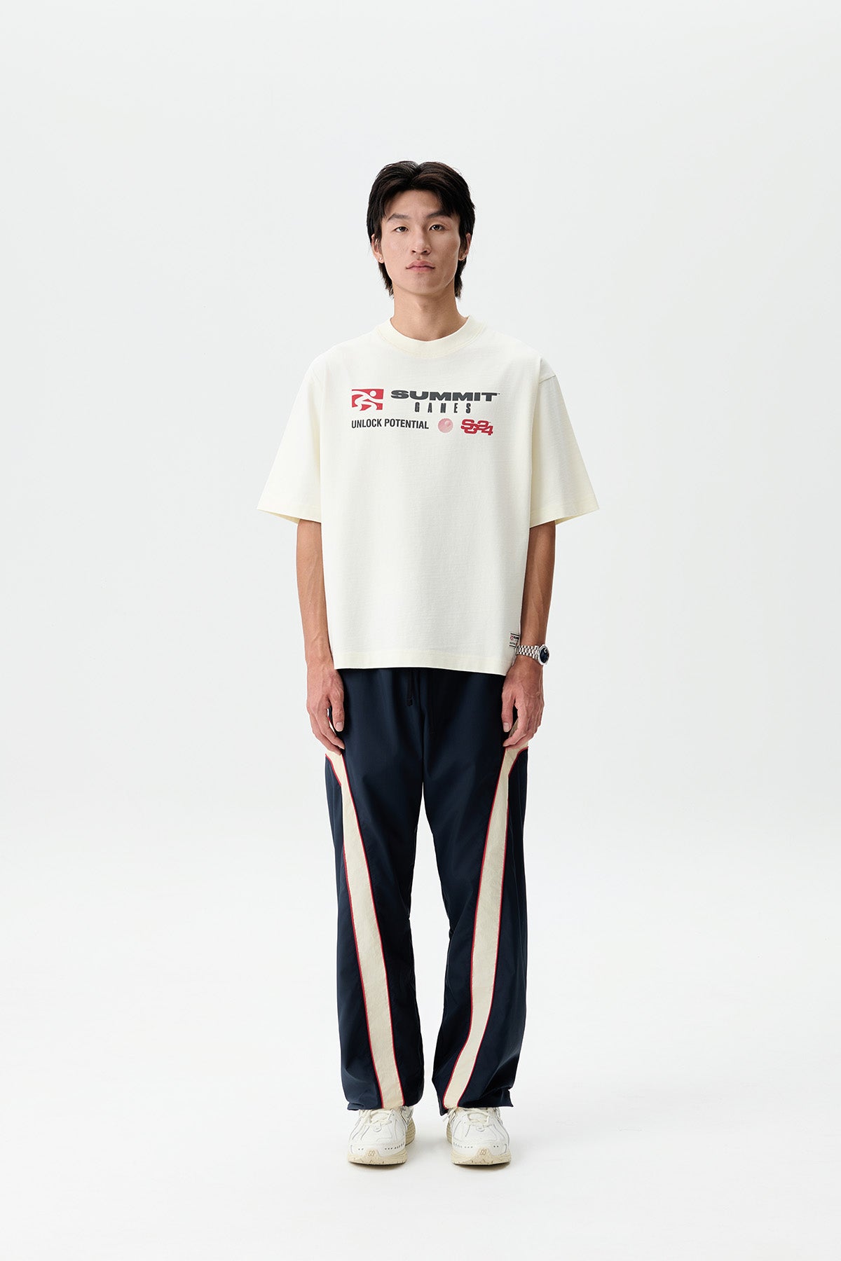 LABEL LOGO CLASSIC TEE - CANNOLI CREAM