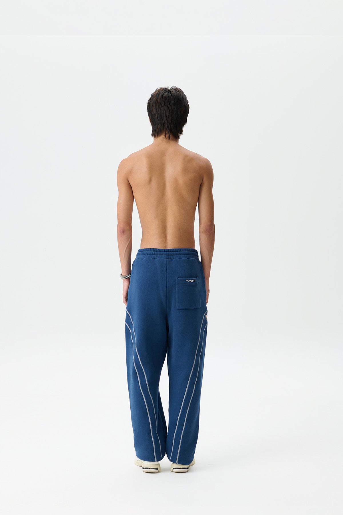 PIPED CUFFED JOGGERS - MARITIME BLUE