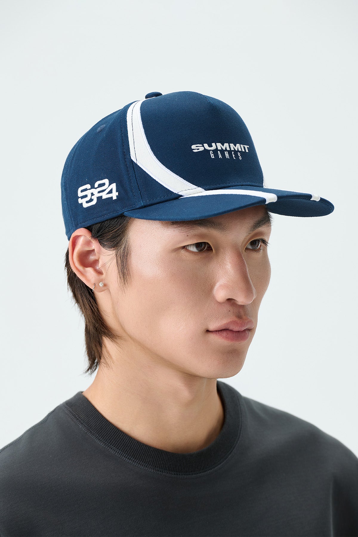 CONTRAST PANEL BASEBALL CAP - MARITIME BLUE